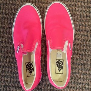 Never worn Hot Pink Vans